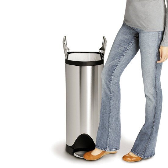 SimpleHuman Кошче за боклук с педали 45 L неръждаема стомана -