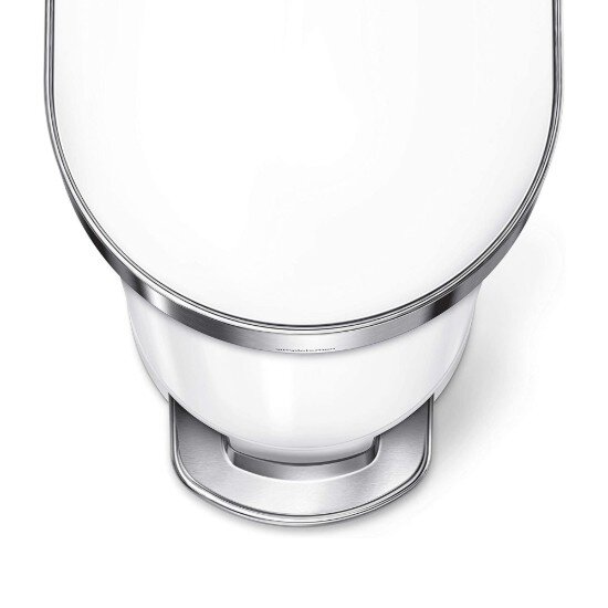 SimpleHuman Кошче за боклук с педали 45 L Slim White Steel -