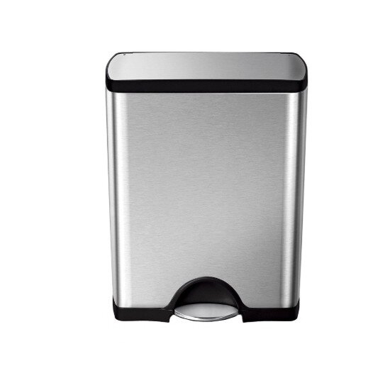 SimpleHuman Кошче за боклук с педали 50 L неръждаема стомана -