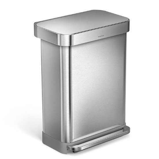 SimpleHuman Кошче за боклук с педали 55 L неръждаема стомана -