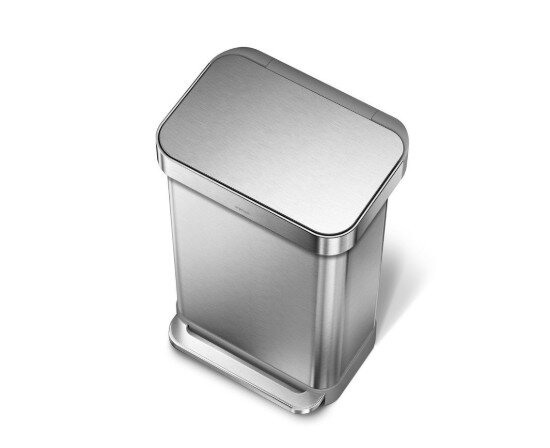 SimpleHuman Кошче за боклук с педали 55 L неръждаема стомана -