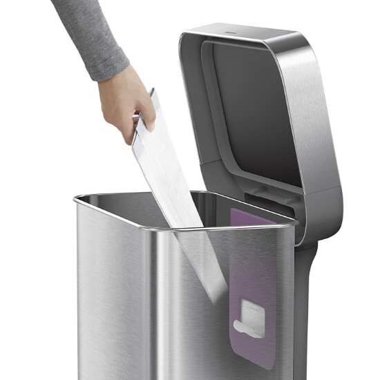 SimpleHuman Кошче за боклук с педали 55 L неръждаема стомана -