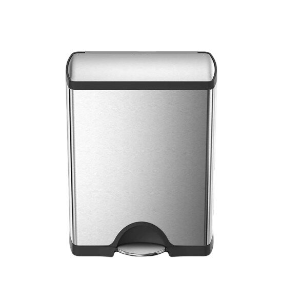 SimpleHuman Кошче за отпадъци с педал неръждаема стомана 46L -