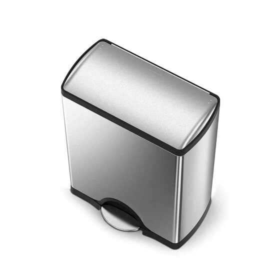 SimpleHuman Кошче за отпадъци с педал неръждаема стомана 46L -