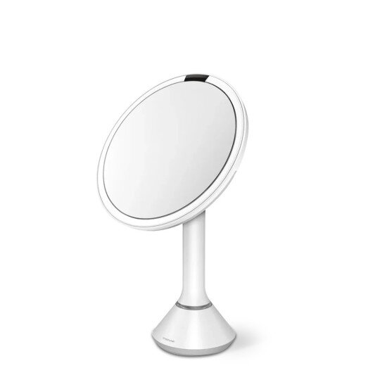 SimpleHuman Козметично огледало с контрол на яркостта 20 см Бяло -