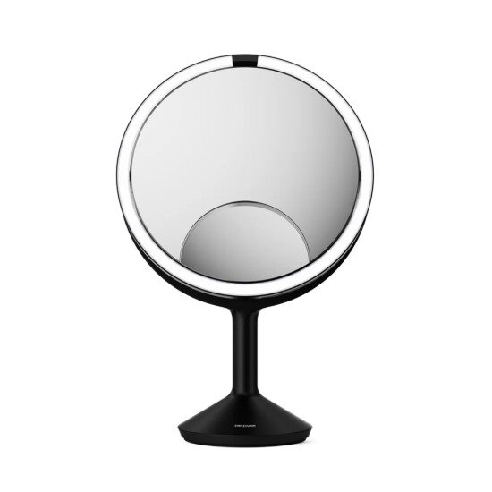 SimpleHuman Козметично огледало със сензор 25 см "Trio Max" Matte Black Steel -