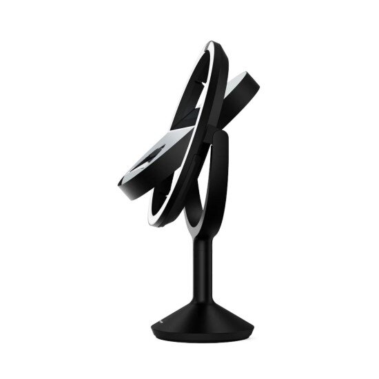 SimpleHuman Козметично огледало със сензор 25 см "Trio Max" Matte Black Steel -
