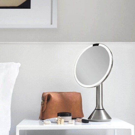 SimpleHuman Огледало за грим с контрол на яркостта 20 см Brushed -