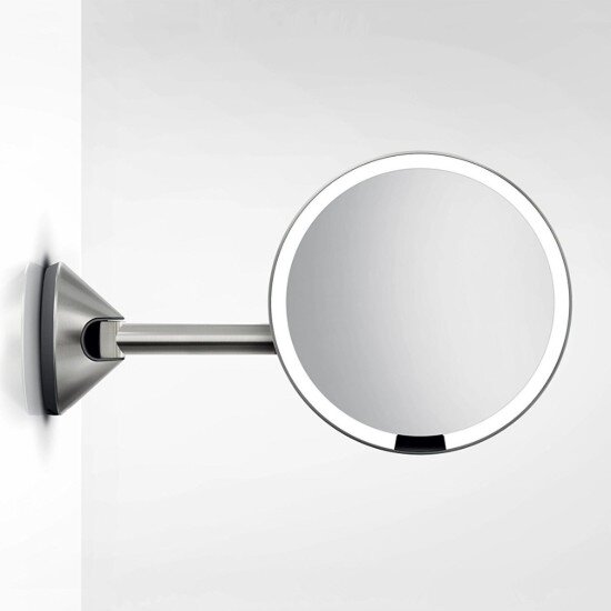 SimpleHuman Огледало за грим със сензор стенен монтаж 23 см -