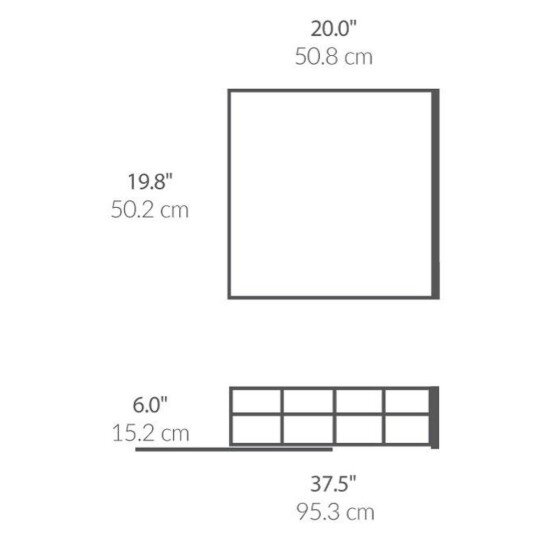 SimpleHuman Плъзгащ се органайзер за шкаф 502 х 508 см - марка ""