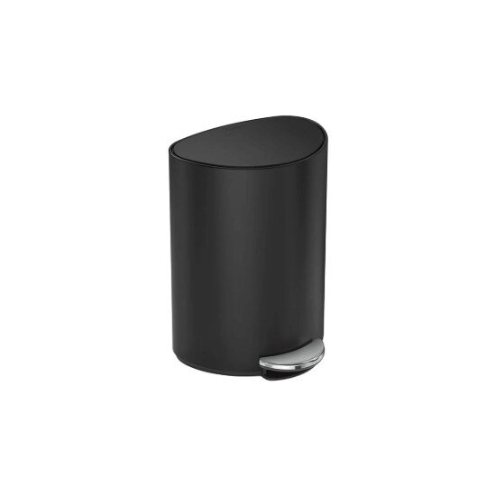 SimpleHuman Полукръгъл кош за боклук с педал 6 л неръждаема стомана Matte Black