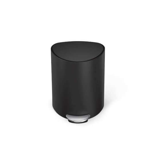 SimpleHuman Полукръгъл кош за боклук с педал 6 л неръждаема стомана Matte Black