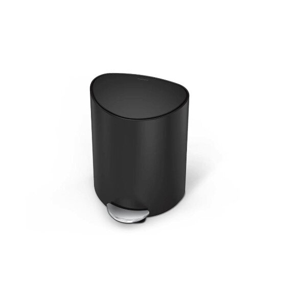 SimpleHuman Полукръгъл кош за боклук с педал 6 л неръждаема стомана Matte Black