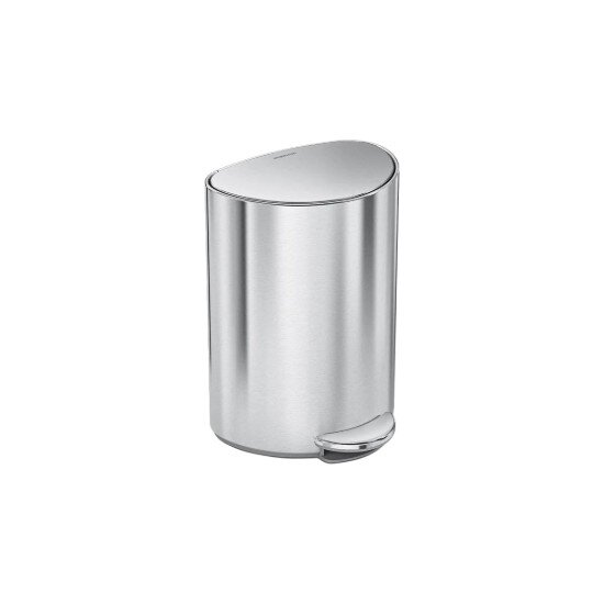 SimpleHuman Полукръгъл кошче за боклук с педал 6 л неръждаема стомана Brushed -
