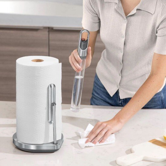 SimpleHuman Поставка за хартиени кърпи с включен спрей 381 см Brushed - simpleh