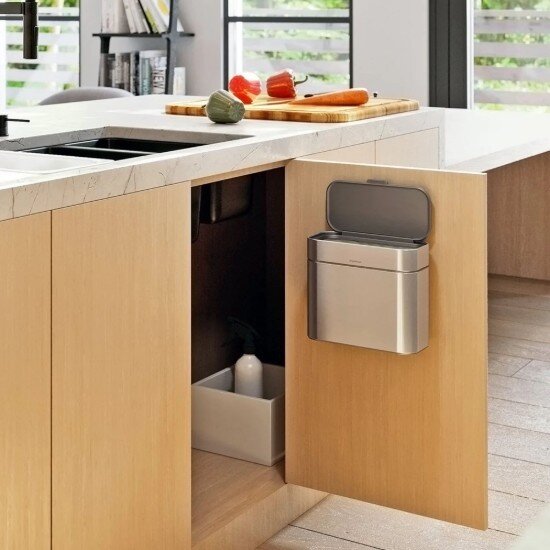 SimpleHuman Поставка за стенен кош за компост неръждаема стомана -