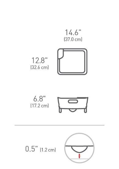 SimpleHuman Поставка за сушене на съдове 37 x 326 x 172 см -