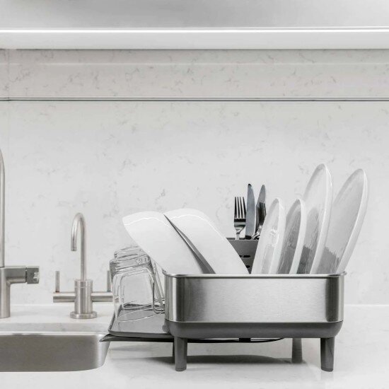 SimpleHuman Поставка за сушене на съдове неръждаема стомана 394x38x19 см - simp