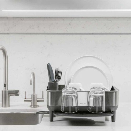 SimpleHuman Поставка за сушене на съдове неръждаема стомана 394x38x19 см - simp