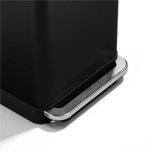 SimpleHuman Правоъгълен кош за боклук 45 л с педал Matte Black -