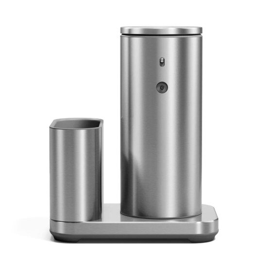 SimpleHuman Сензорен дозатор с държач за гъба 266 мл неръждаема стомана Brushed