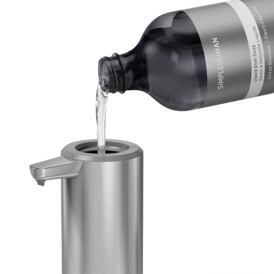 SimpleHuman Сензорен дозатор с държач за гъба 266 мл неръждаема стомана Brushed