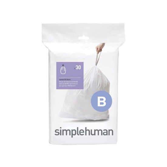 SimpleHuman Торби за боклук код B 6 L / 30 бр. пластмасови -