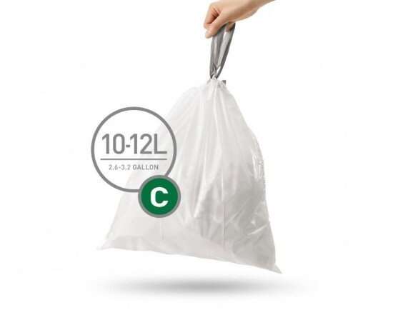 SimpleHuman Торби за боклук код C 10-12 L / 20 бр. пластмасови -