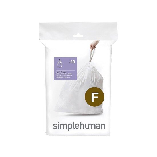 SimpleHuman Торби за боклук код F 25 L / 20 бр. пластмасови -