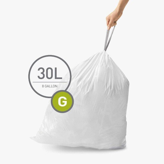 SimpleHuman Торби за боклук код G 30 L / 60 бр. пластмасови -