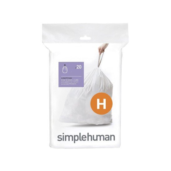 SimpleHuman Торби за боклук код H 30-35 L / 20 бр. пластмасови -
