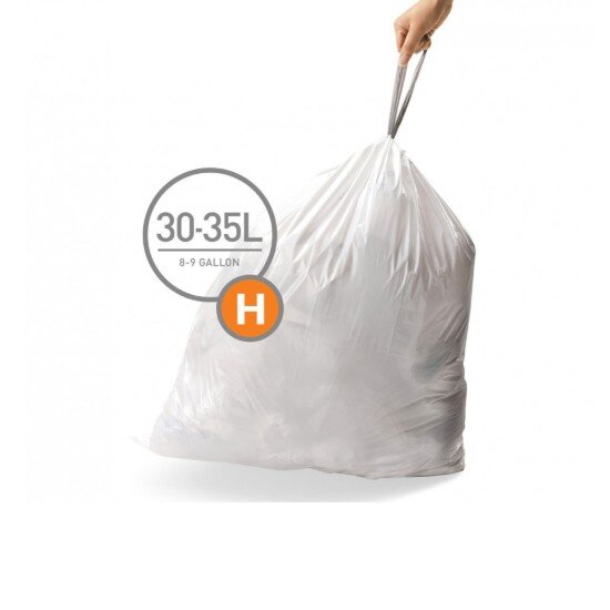 SimpleHuman Торби за боклук код H 30-35 L / 60 бр. пластмасови - марка "simplehu