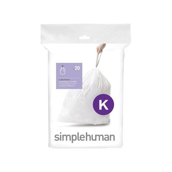 SimpleHuman Торби за боклук код К 35-45 L / 20 бр. пластмасови -