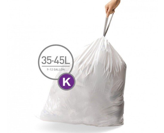 SimpleHuman Торби за боклук код К 35-45 L / 20 бр. пластмасови -