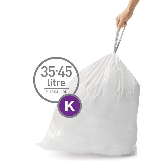SimpleHuman Торби за боклук код К 35-45 L / 60 бр. пластмасови -