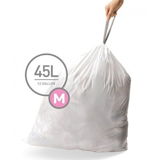 SimpleHuman Торби за боклук код М 45 L / 20 бр. пластмасови -