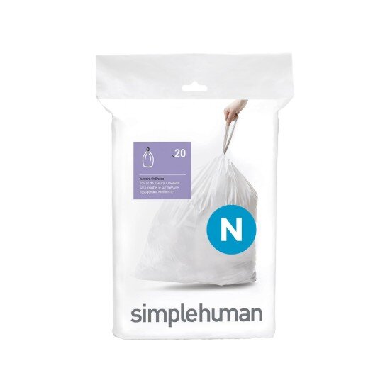 SimpleHuman Торби за боклук код N 45-50 L / 20 бр. пластмасови -