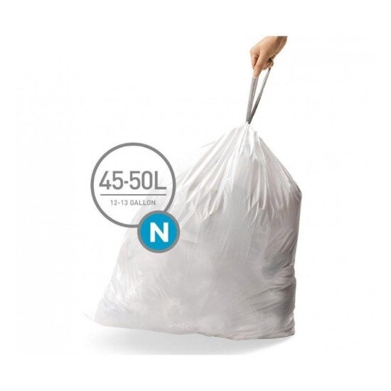 SimpleHuman Торби за боклук код N 45-50 L / 20 бр. пластмасови -