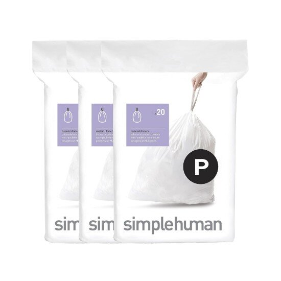 SimpleHuman Торби за боклук код P 50-60 L / 60 бр. пластмаса - марка "simplehuma