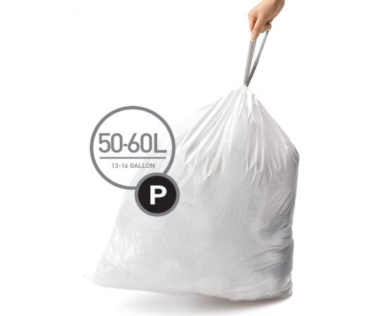 SimpleHuman Торби за боклук код P 50-60 L / 60 бр. пластмаса - марка "simplehuma