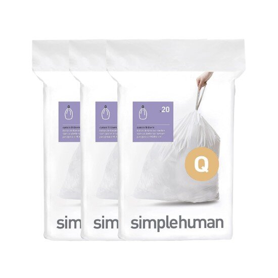 SimpleHuman Торби за боклук код Q 50-65 L / 60 бр. пластмасови -