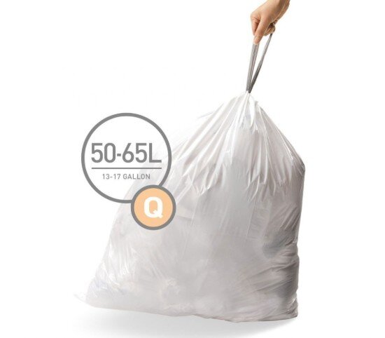SimpleHuman Торби за боклук код Q 50-65 L / 60 бр. пластмасови -
