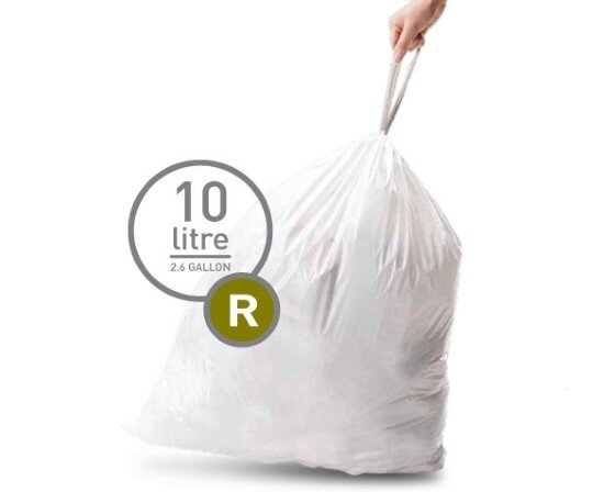 SimpleHuman Торби за боклук код R 10 L / 20 бр. пластмасови -