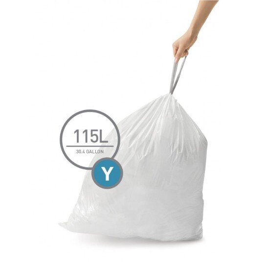 SimpleHuman Торби за боклук код Y 115 L / 200 бр. пластмасови -