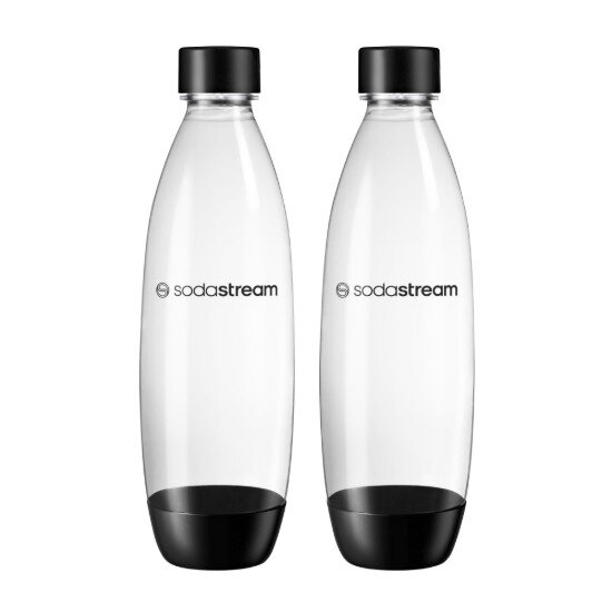 Sodastream Комплект от 2 бутилки за газиране "Fuse" пластмасови 1L черни - Sod