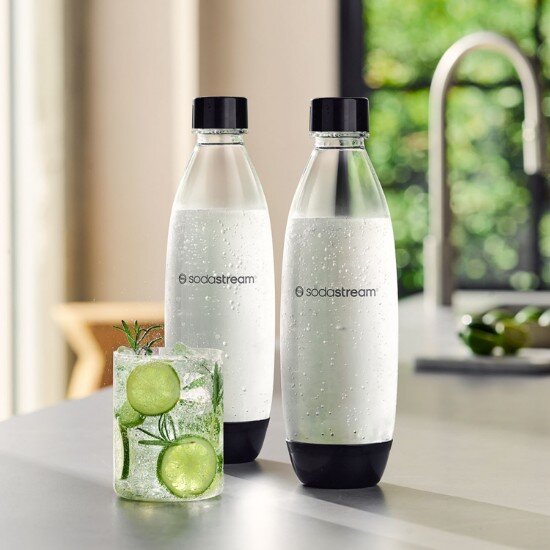Sodastream Комплект от 2 бутилки за газиране "Fuse" пластмасови 1L черни - Sod