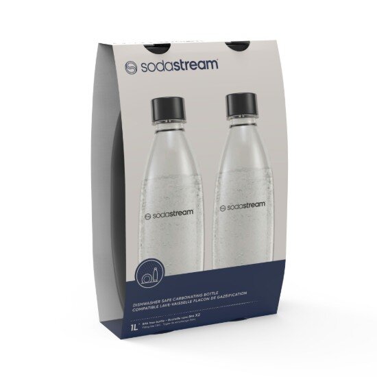Sodastream Комплект от 2 бутилки за газиране "Fuse" пластмасови 1L черни - Sod