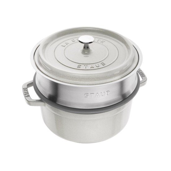 Staub Чугунена тенджера Cocotte с приставка за готвене на пара 24 см/379