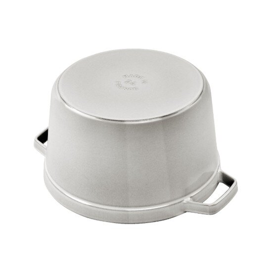 Staub Дълбока тенджера за готвене Cocotte чугунена 24 см / 4.7 л White Tr