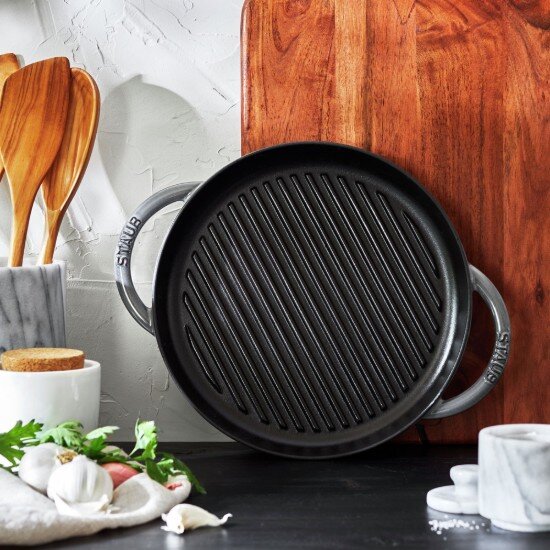 Staub Грил тиган чугун 30 см Graphite Grey -